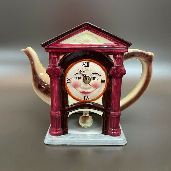 Unbranded Other - Decorative Ceramic Clock with face 8 1/8" High x 9 1/2" x 5 1/2"